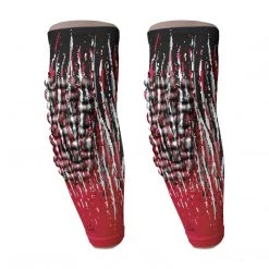 B-Driven Sports Pro-Fit Padded Arm Sleeve - Red Streaks