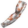B-Driven Sports Flaked Camo Orange And White Pro-Fit Sports Arm Sleeves