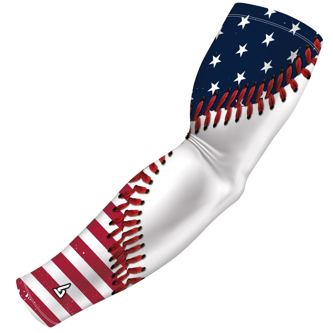 B-Driven Sports USA Baseball Pro-Fit Sports Arm Sleeves 3 B-Driven Sports USA Baseball Pro-Fit Sports Arm Sleeves