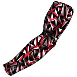 B-Driven Sports Pro-Fit Sports Arm Sleeves Razor Red Black