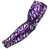 B-Driven Sports Pro-Fit Sports Arm Sleeves Razor Purple Dark
