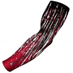 B-Driven Sports Streaks Red Pro-Fit Sports Arm Sleeves
