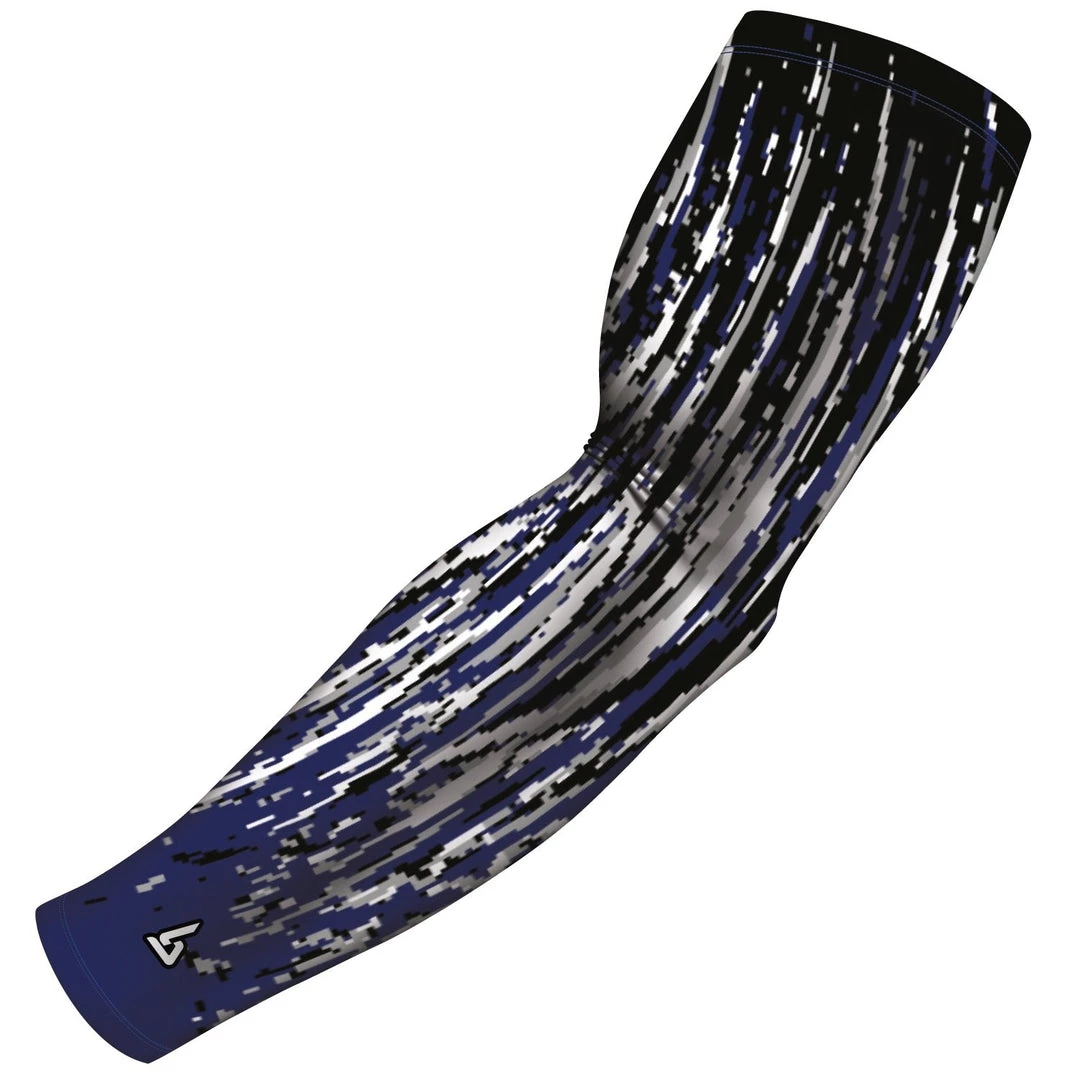 B-Driven Sports Streaks Blue Navy Pro-Fit Sports Arm Sleeves 3 B-Driven Sports Streaks Blue Navy Pro-Fit Sports Arm Sleeves