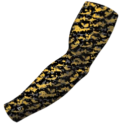 B-Driven Sports Digital Camo Yellow MLB Pro-Fit Sports Arm Sleeves