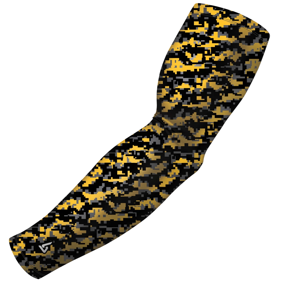 B-Driven Sports Digital Camo Yellow MLB Pro-Fit Sports Arm Sleeves 3 B-Driven Sports Digital Camo Yellow MLB Pro-Fit Sports Arm Sleeves