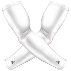 B-Driven Sports White Compression Arm Sleeve | Sun Sleeve