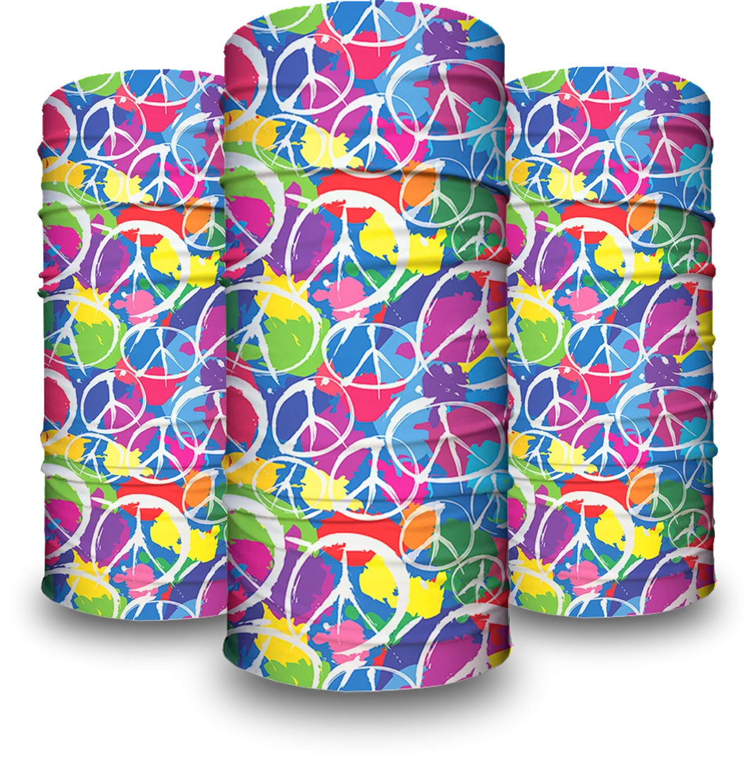 B-Driven Sports Retro Peace | Neck Gaiter Neck Gaiters 12 B-Driven Sports Retro Peace | Neck Gaiter Neck Gaiters