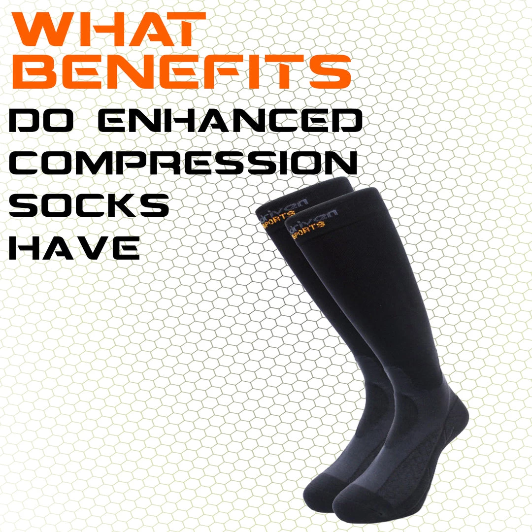 B-Driven Sports 1 Pair Graduated Compression Socks White And Black 5 B-Driven Sports 1 Pair Graduated Compression Socks White And Black