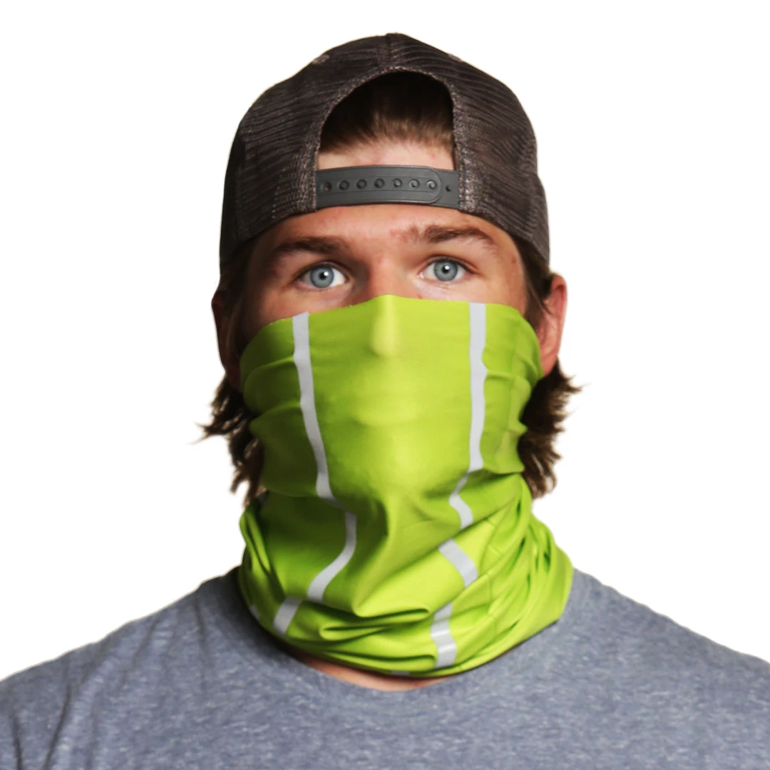 B-Driven Sports Safety Green | Neck Gaiter Neck Gaiters 5 B-Driven Sports Safety Green | Neck Gaiter Neck Gaiters