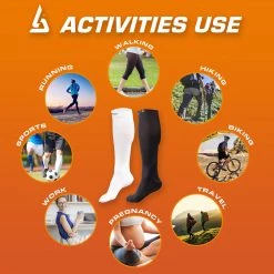 B-Driven Sports Graduated Compression Socks White